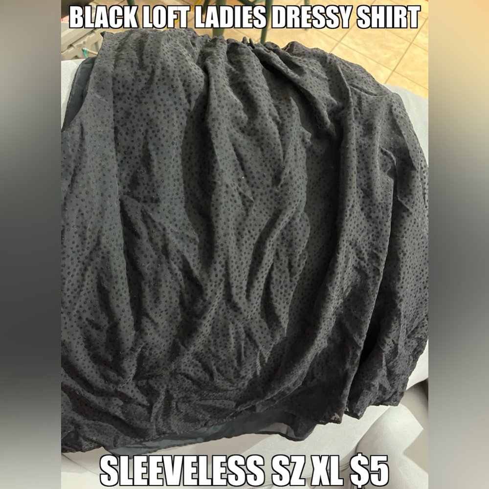 Ladies Black Sleeves Shirt Sz XL